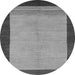 Round Abstract Gray Modern Rug, abs1489gry