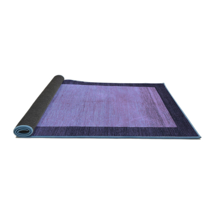 Sideview of Abstract Blue Modern Rug, abs1489blu