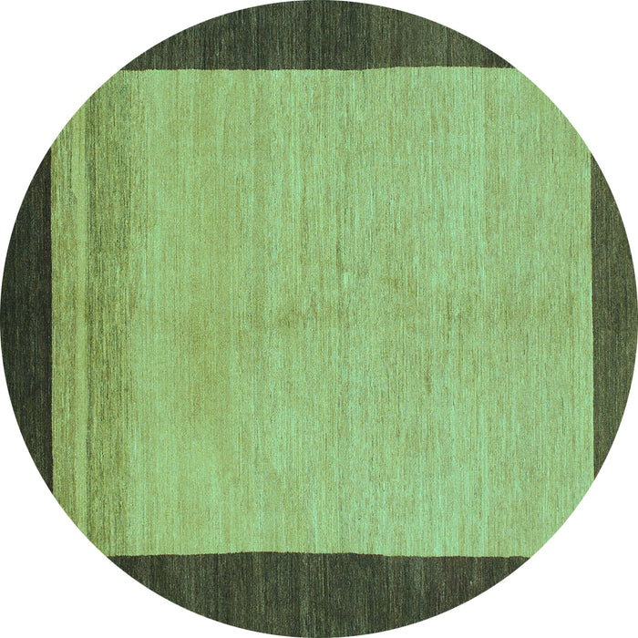 Round Abstract Turquoise Modern Rug, abs1489turq