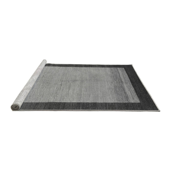 Sideview of Machine Washable Abstract Gray Modern Rug, wshabs1489gry