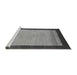 Sideview of Machine Washable Abstract Gray Modern Rug, wshabs1489gry