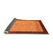 Sideview of Abstract Orange Modern Rug, abs1489org