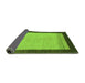 Sideview of Abstract Green Modern Rug, abs1489grn