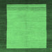 Square Abstract Emerald Green Modern Rug, abs1489emgrn