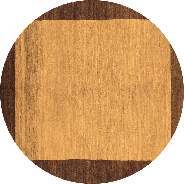 Round Abstract Brown Modern Rug, abs1489brn