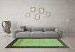 Machine Washable Abstract Turquoise Modern Area Rugs in a Living Room,, wshabs1489turq