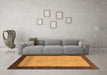 Machine Washable Abstract Brown Modern Rug in a Living Room,, wshabs1489brn