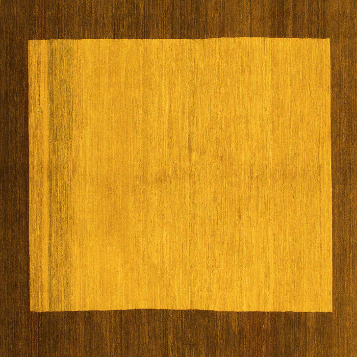 Square Abstract Yellow Modern Rug, abs1489yw