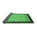 Sideview of Abstract Emerald Green Modern Rug, abs1489emgrn