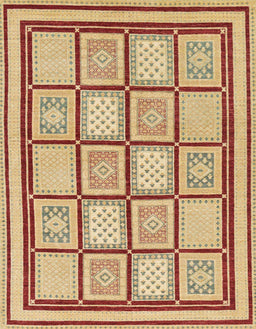 Abstract Red Modern Rug, abs148