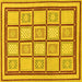 Square Machine Washable Abstract Yellow Modern Rug, wshabs148yw