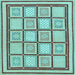 Square Abstract Light Blue Modern Rug, abs148lblu