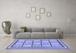 Machine Washable Abstract Blue Modern Rug in a Living Room, wshabs148blu