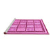 Sideview of Machine Washable Abstract Pink Modern Rug, wshabs148pnk