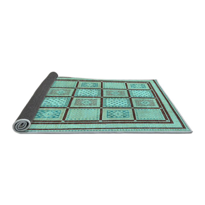 Sideview of Abstract Light Blue Modern Rug, abs148lblu