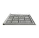 Sideview of Machine Washable Abstract Gray Modern Rug, wshabs148gry