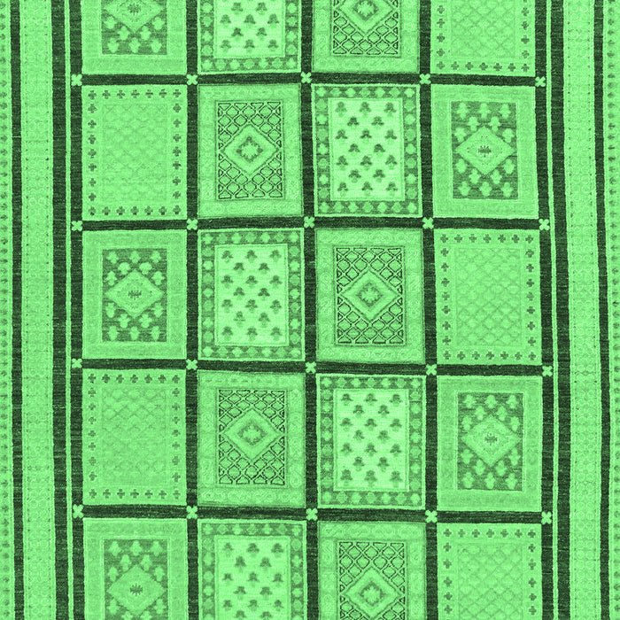 Machine Washable Abstract Emerald Green Modern Area Rugs, wshabs148emgrn
