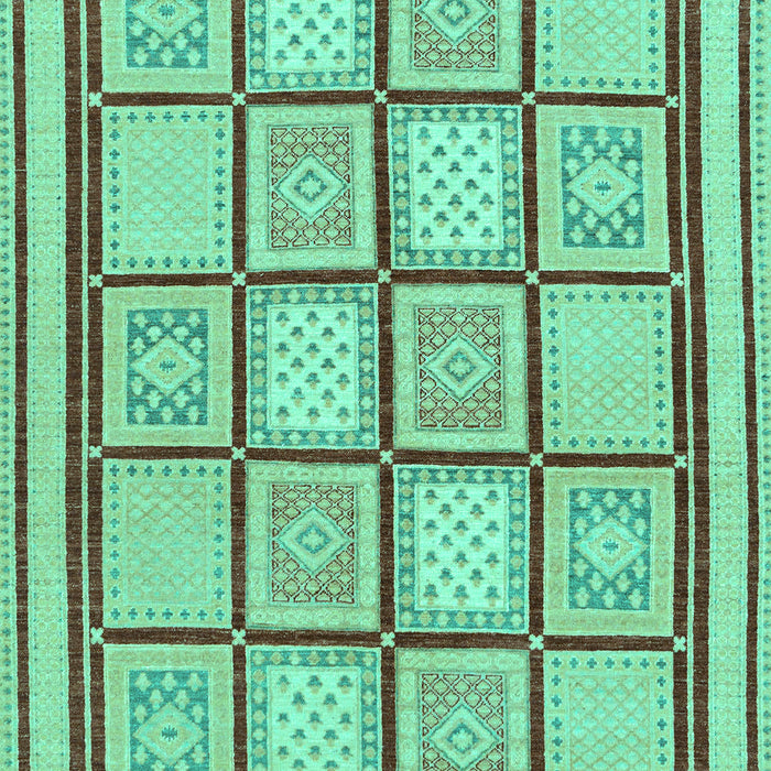 Machine Washable Abstract Turquoise Modern Area Rugs, wshabs148turq