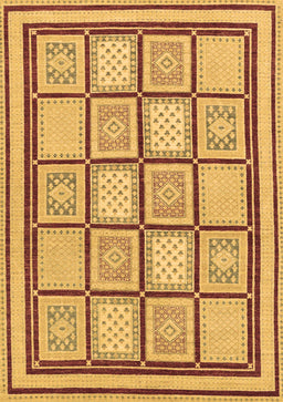 Abstract Brown Modern Rug, abs148brn