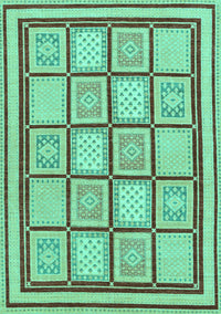 Abstract Turquoise Modern Rug, abs148turq