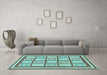 Machine Washable Abstract Light Blue Modern Rug in a Living Room, wshabs148lblu