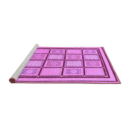 Sideview of Machine Washable Abstract Purple Modern Area Rugs, wshabs148pur