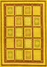 Machine Washable Abstract Yellow Modern Rug, wshabs148yw