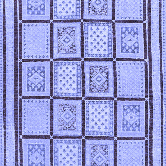 Machine Washable Abstract Blue Modern Rug, wshabs148blu