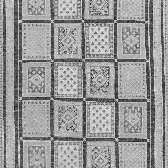 Machine Washable Abstract Gray Modern Rug, wshabs148gry