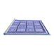 Sideview of Machine Washable Abstract Blue Modern Rug, wshabs148blu