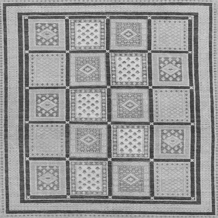 Square Machine Washable Abstract Gray Modern Rug, wshabs148gry