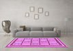 Machine Washable Abstract Purple Modern Area Rugs in a Living Room, wshabs148pur