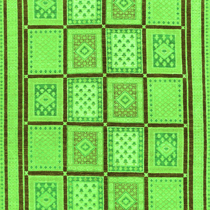 Machine Washable Abstract Green Modern Area Rugs, wshabs148grn