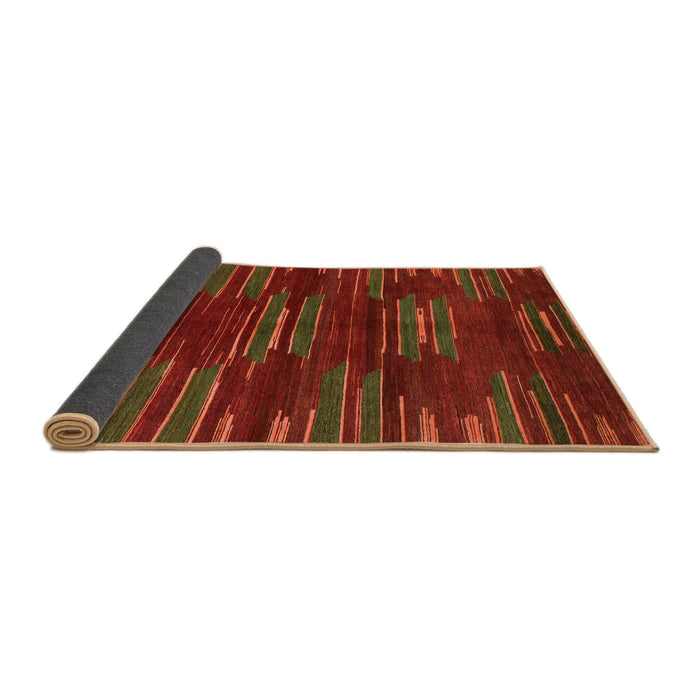 Sideview of Abstract Red Modern Rug, abs1490