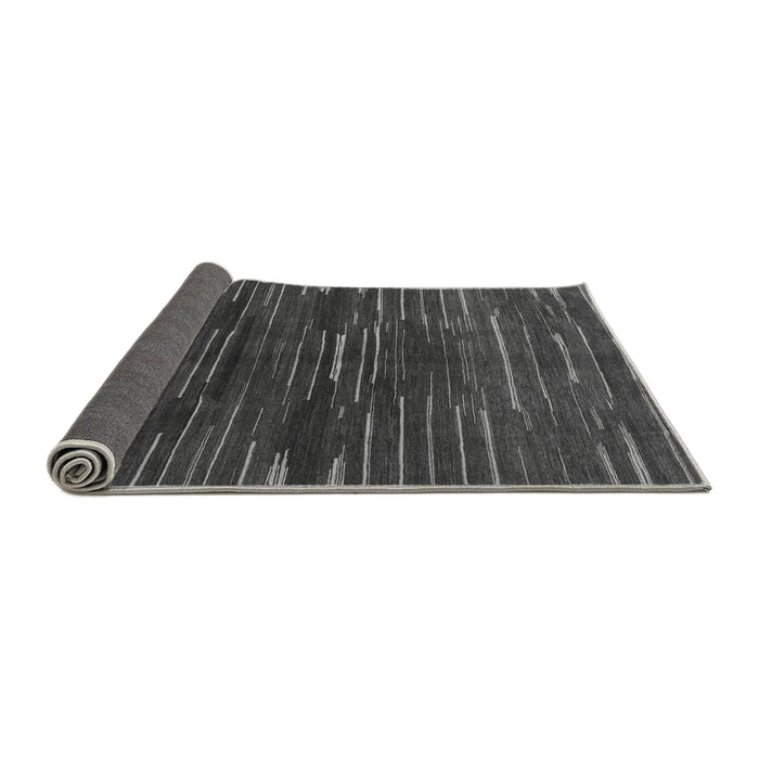 Sideview of Abstract Gray Modern Rug, abs1490gry