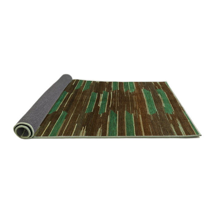 Sideview of Abstract Turquoise Modern Rug, abs1490turq