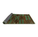 Sideview of Abstract Turquoise Modern Rug, abs1490turq