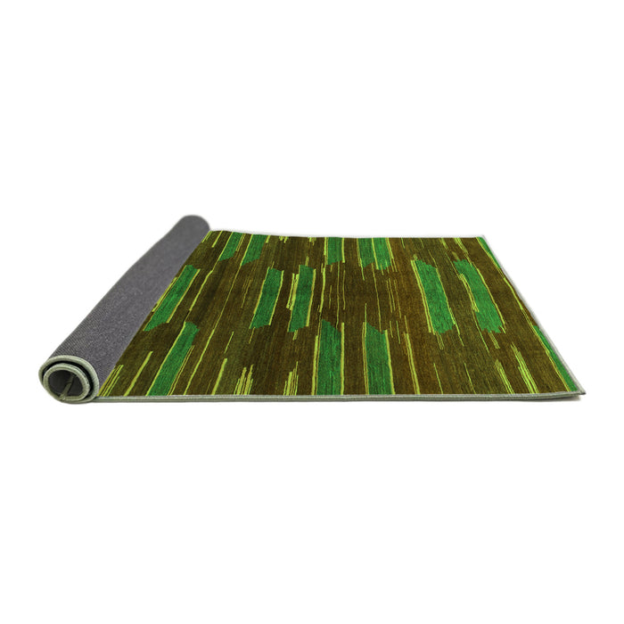 Sideview of Abstract Green Modern Rug, abs1490grn