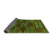 Sideview of Abstract Green Modern Rug, abs1490grn