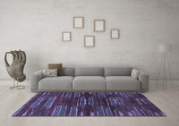 Machine Washable Abstract Blue Modern Rug, wshabs1490blu