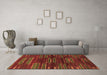 Machine Washable Abstract Brown Modern Rug in a Living Room,, wshabs1490brn