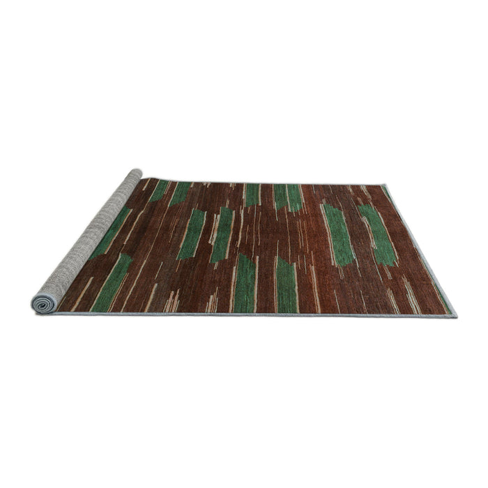 Sideview of Machine Washable Abstract Light Blue Modern Rug, wshabs1490lblu