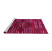 Sideview of Machine Washable Abstract Pink Modern Rug, wshabs1490pnk