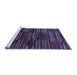 Sideview of Machine Washable Abstract Blue Modern Rug, wshabs1490blu