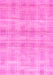 Machine Washable Abstract Pink Modern Rug, wshabs1491pnk