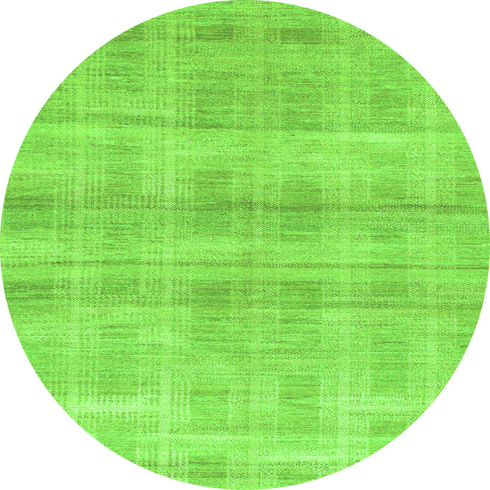 Round Abstract Green Modern Rug, abs1491grn