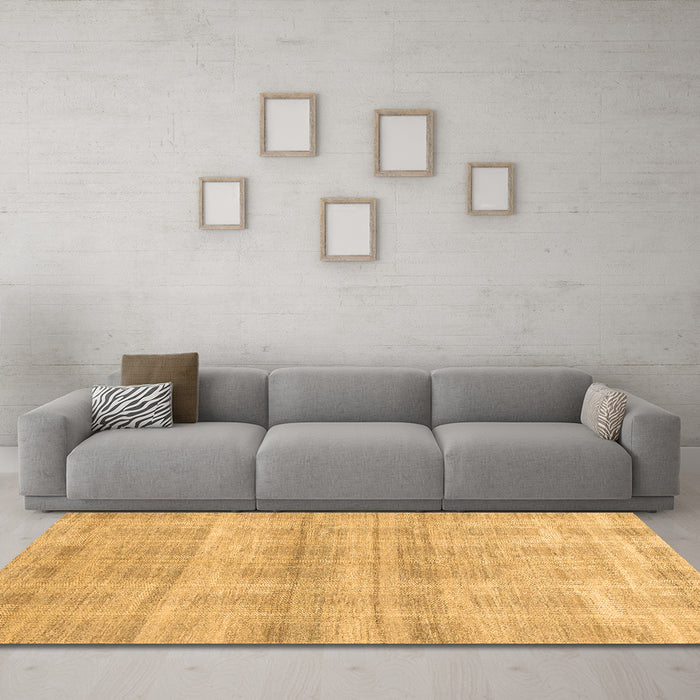 Machine Washable Abstract Brown Modern Rug in a Living Room,, wshabs1491brn