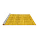 Sideview of Machine Washable Abstract Yellow Modern Rug, wshabs1491yw