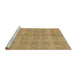 Sideview of Machine Washable Abstract Cinnamon Brown Rug, wshabs1492