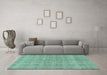 Machine Washable Checkered Light Blue Modern Rug in a Living Room, wshabs1492lblu